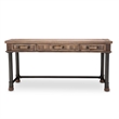 Michael Amini Crossings Wood & Metal Writing Desk in Reclaimed Barn Brown