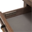 Michael Amini Crossings Wood & Metal Side Table with Drawer - Barn Brown