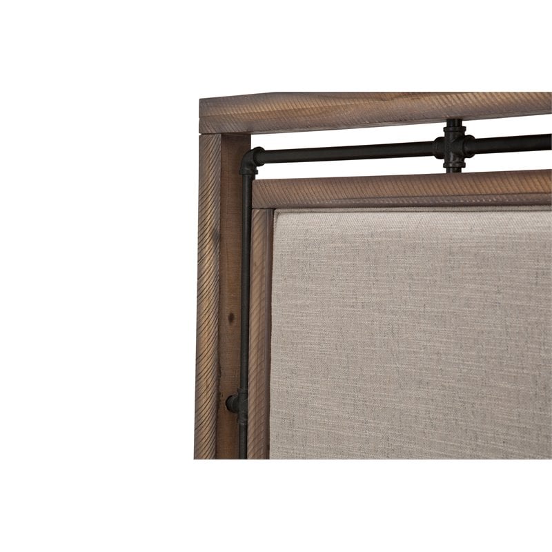 Michael Amini Crossings King Panel Bed with Drawers - Brown