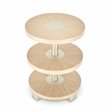 Michael Amini Laguna Ridge Modern Wood & Metal Chairside Table in Washed Oak