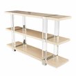 Michael Amini Laguna Ridge Modern Wood & Acrylic Console Table in Washed Oak