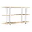 Michael Amini Laguna Ridge Modern Wood & Acrylic Console Table in Washed Oak