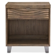 Michael Amini Del Mar Sound Wood Nightstand in Boardwalk Brown