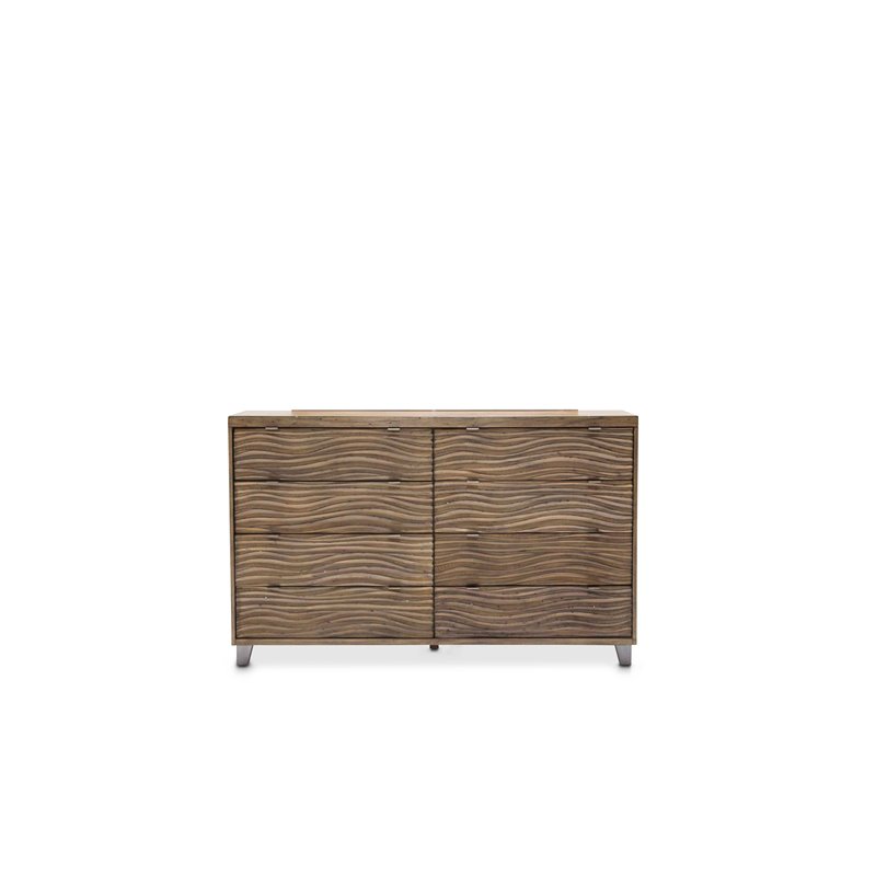 Michael Amini Del Mar Sound Contemporary Wood Dresser in Boardwalk Brown