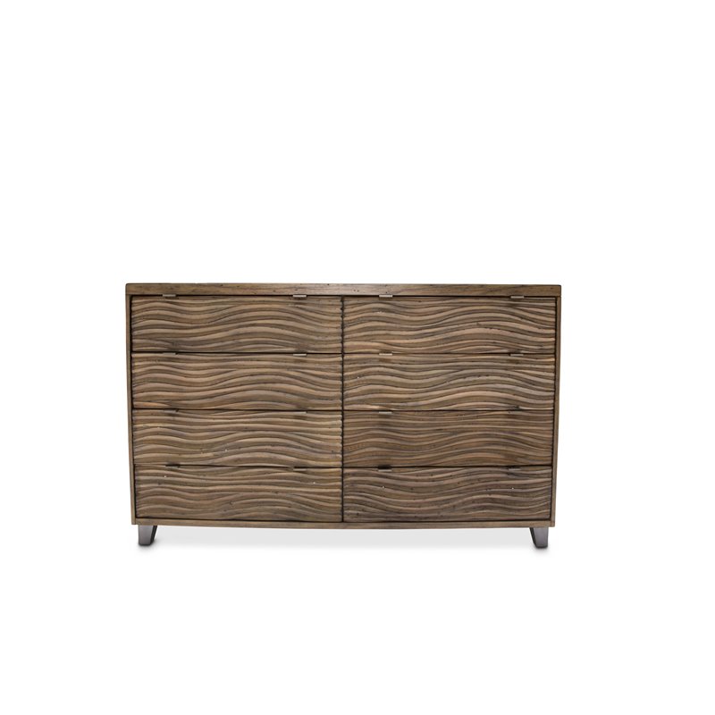 Michael Amini Del Mar Sound Contemporary Wood Dresser in Boardwalk Brown