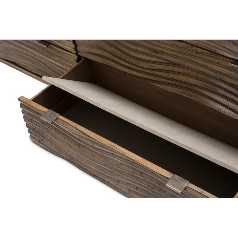 Michael Amini Del Mar Sound Contemporary Wood Dresser in Boardwalk Brown