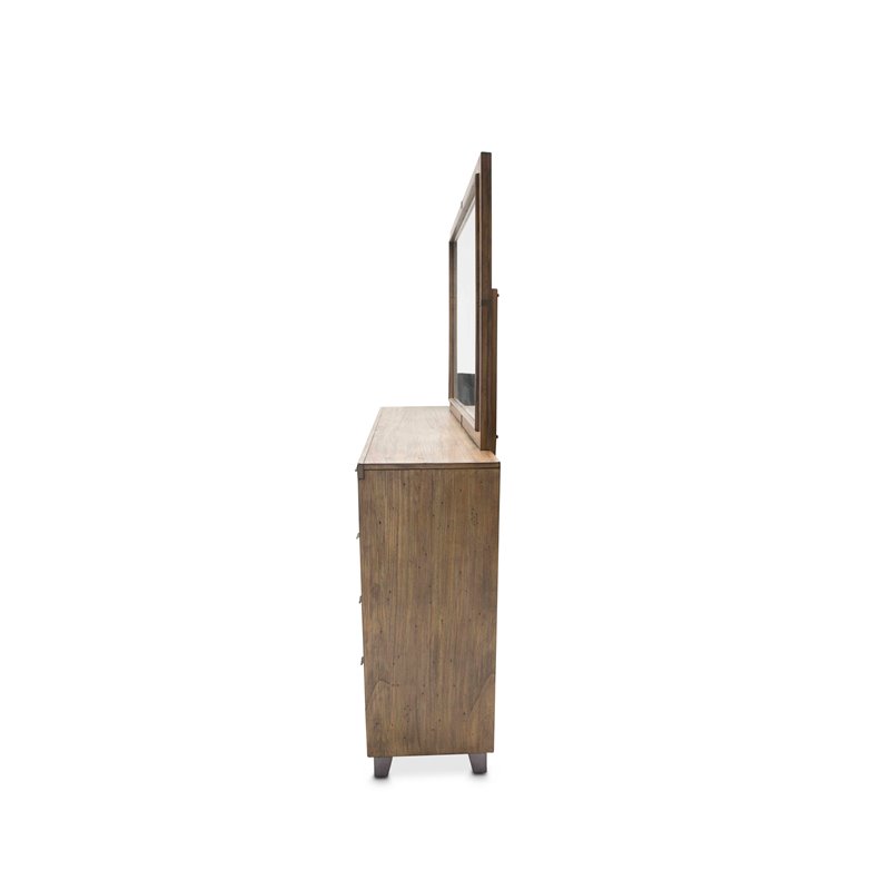 Michael Amini Del Mar Sound Dresser with Mirror in Boardwalk Brown