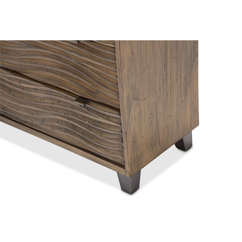 Michael Amini Del Mar Sound Dresser with Mirror in Boardwalk Brown