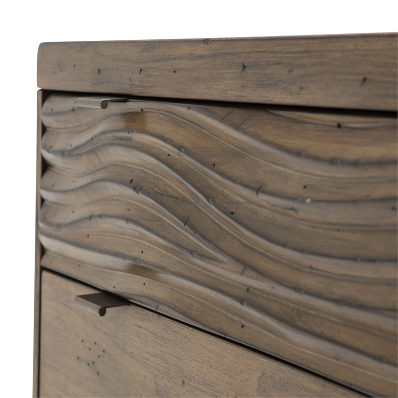 Michael Amini Del Mar Sound 6-Drawer Contemporary Wood Chest in Boardwalk Brown