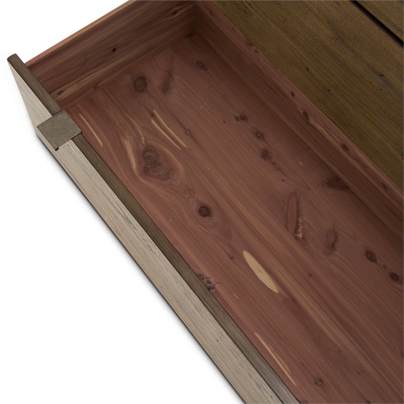 Michael Amini Del Mar Sound 6-Drawer Contemporary Wood Chest in Boardwalk Brown