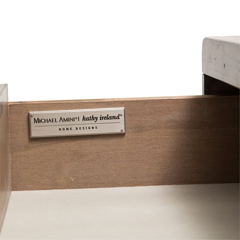 Michael Amini Del Mar Sound 6-Drawer Contemporary Wood Chest in Boardwalk Brown