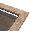 Michael Amini Del Mar Sound Wood & Glass Cocktail Table in Boardwalk Brown