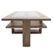 Michael Amini Del Mar Sound Wood & Glass Cocktail Table in Boardwalk Brown