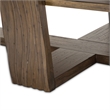 Michael Amini Del Mar Sound Wood & Glass Cocktail Table in Boardwalk Brown