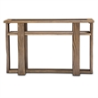 Michael Amini Del Mar Sound Wood & Glass Console Table in Boardwalk Brown