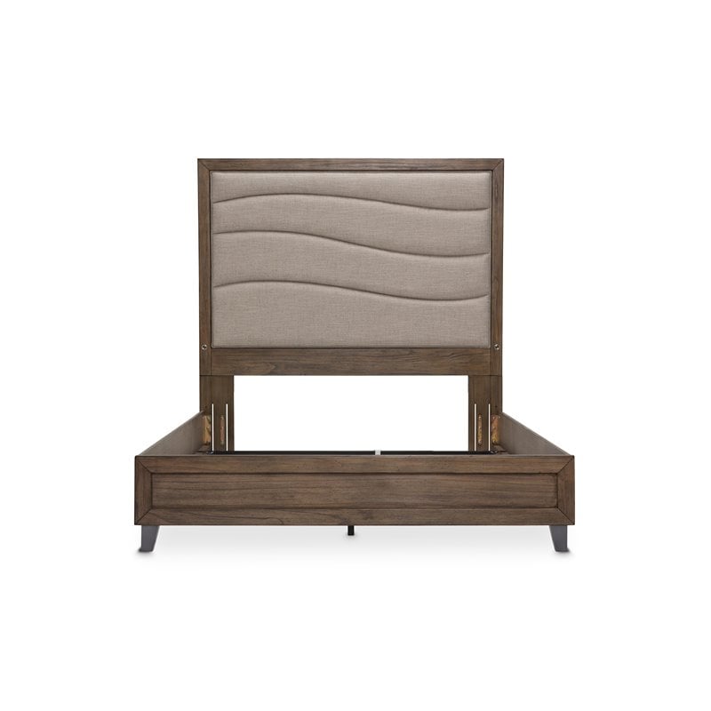 Michael Amini Del Mar Sound Eastern King Panel Bed - Boardwalk Brown