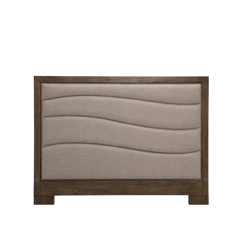 Michael Amini Del Mar Sound Queen Panel Bed in Boardwalk Brown