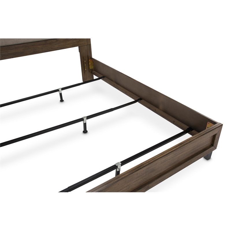 Michael Amini Del Mar Sound Queen Panel Bed in Boardwalk Brown