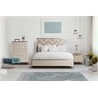 Michael Amini Silverlake Village Wood & Metal Queen Panel Bed in Washed Oak