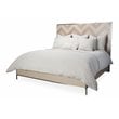Michael Amini Silverlake Village Wood & Metal Queen Panel Bed in Washed Oak