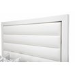 Michael Amini State St. Metal & Vinyl Cal King Panel Bed in Off White