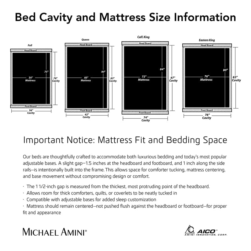 Michael Amini State St. Metal & Vinyl Cal King Panel Bed in Off White