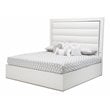 Michael Amini State St. Metal & Vinyl Cal King Panel Bed in Off White