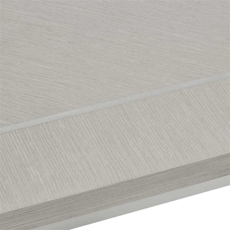 Michael Amini Eclipse Oval Rubberwood & Steel Dining Table in Moonlight Gray