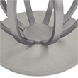 Michael Amini Eclipse Round Poplar & Steel Dining Table in Moonlight Gray