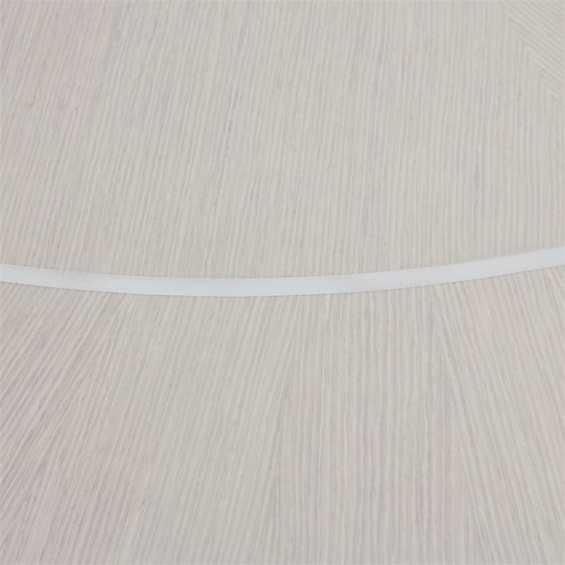 Michael Amini Eclipse Round Poplar & Steel Dining Table in Moonlight Gray