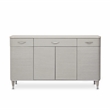 Michael Amini Eclipse Wood & Marble Sideboard with Mirror in Moonlight Gray