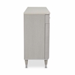 Michael Amini Eclipse Wood & Marble Sideboard with Mirror in Moonlight Gray