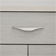 Michael Amini Eclipse Wood & Marble Sideboard with Mirror in Moonlight Gray