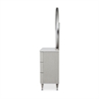 Michael Amini Eclipse Wood & Marble Dresser with Mirror Set in Moonlight Gray