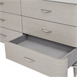 Michael Amini Eclipse Wood & Marble Dresser with Mirror Set in Moonlight Gray