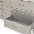 Michael Amini Eclipse Wood & Marble Dresser with Mirror Set in Moonlight Gray