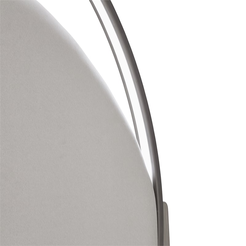Michael Amini Eclipse Queen Bed with LED Lights - Moonlight Gray