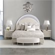 Michael Amini Eclipse Queen Bed with LED Lights - Moonlight Gray