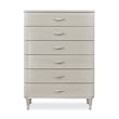 Michael Amini Eclipse 6-Drawer Wood & Marble Chest in Moonlight Gray