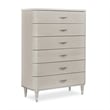 Michael Amini Eclipse 6-Drawer Wood & Marble Chest in Moonlight Gray