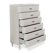 Michael Amini Eclipse 6-Drawer Wood & Marble Chest in Moonlight Gray