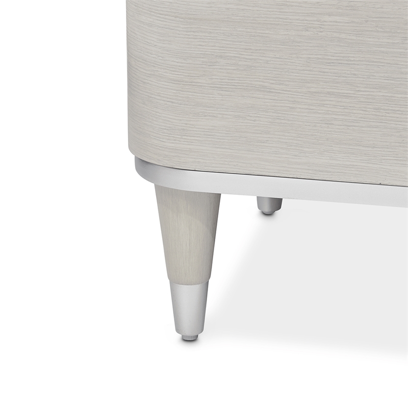 Michael Amini Eclipse 6-Drawer Wood & Marble Chest in Moonlight Gray