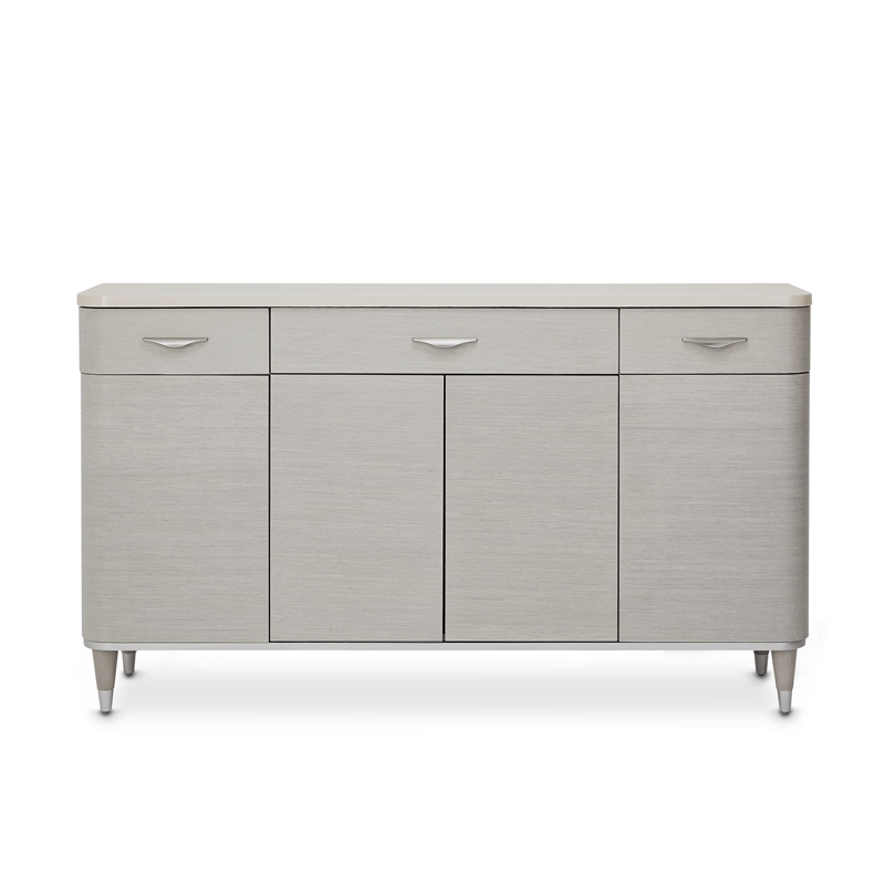 Michael Amini Eclipse Poplar Wood Sideboard in Moonlight Gray