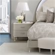 Michael Amini Eclipse Poplar Wood & Marble Nightstand in Moonlight Gray