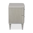 Michael Amini Eclipse Poplar Wood & Marble Nightstand in Moonlight Gray