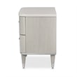 Michael Amini Eclipse Poplar Wood & Marble Nightstand in Moonlight Gray
