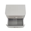 Michael Amini Eclipse Poplar Wood & Marble Nightstand in Moonlight Gray