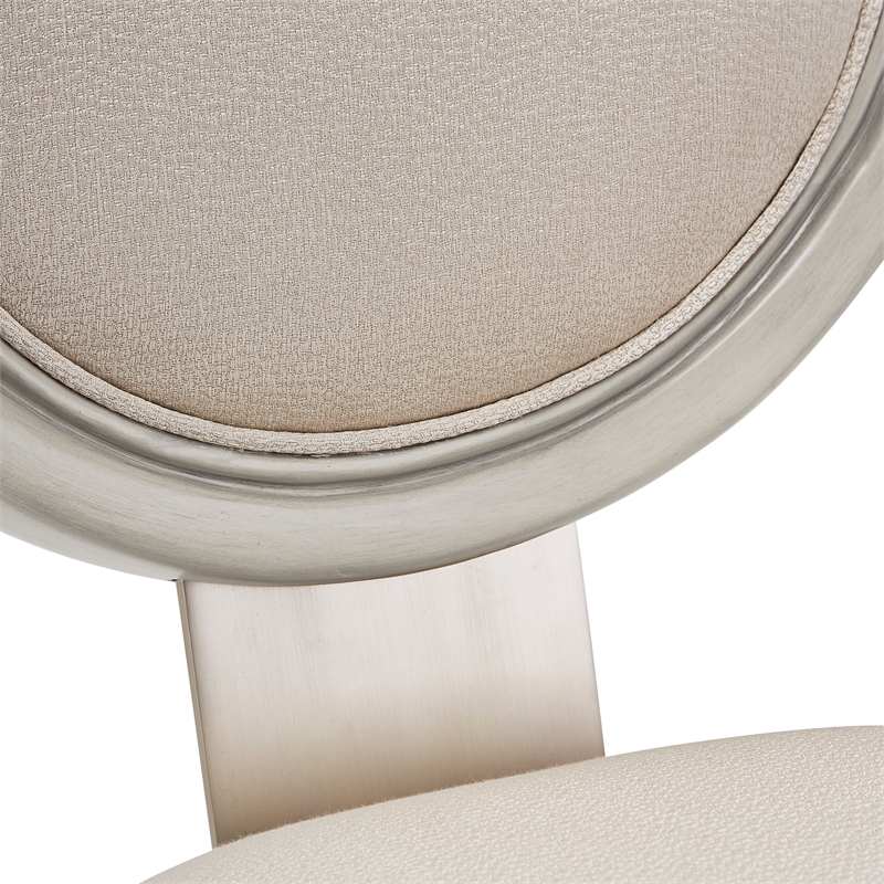 Michael Amini Eclipse Wood & Fabric Side Chair in Moonlight Gray (Set of 2)
