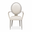 Michael Amini Eclipse Dining Arm Chair in Moonlight Gray - Set of 2