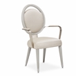 Michael Amini Eclipse Dining Arm Chair in Moonlight Gray - Set of 2